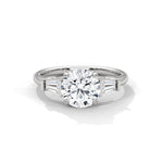 Diamond ring on a white background 
