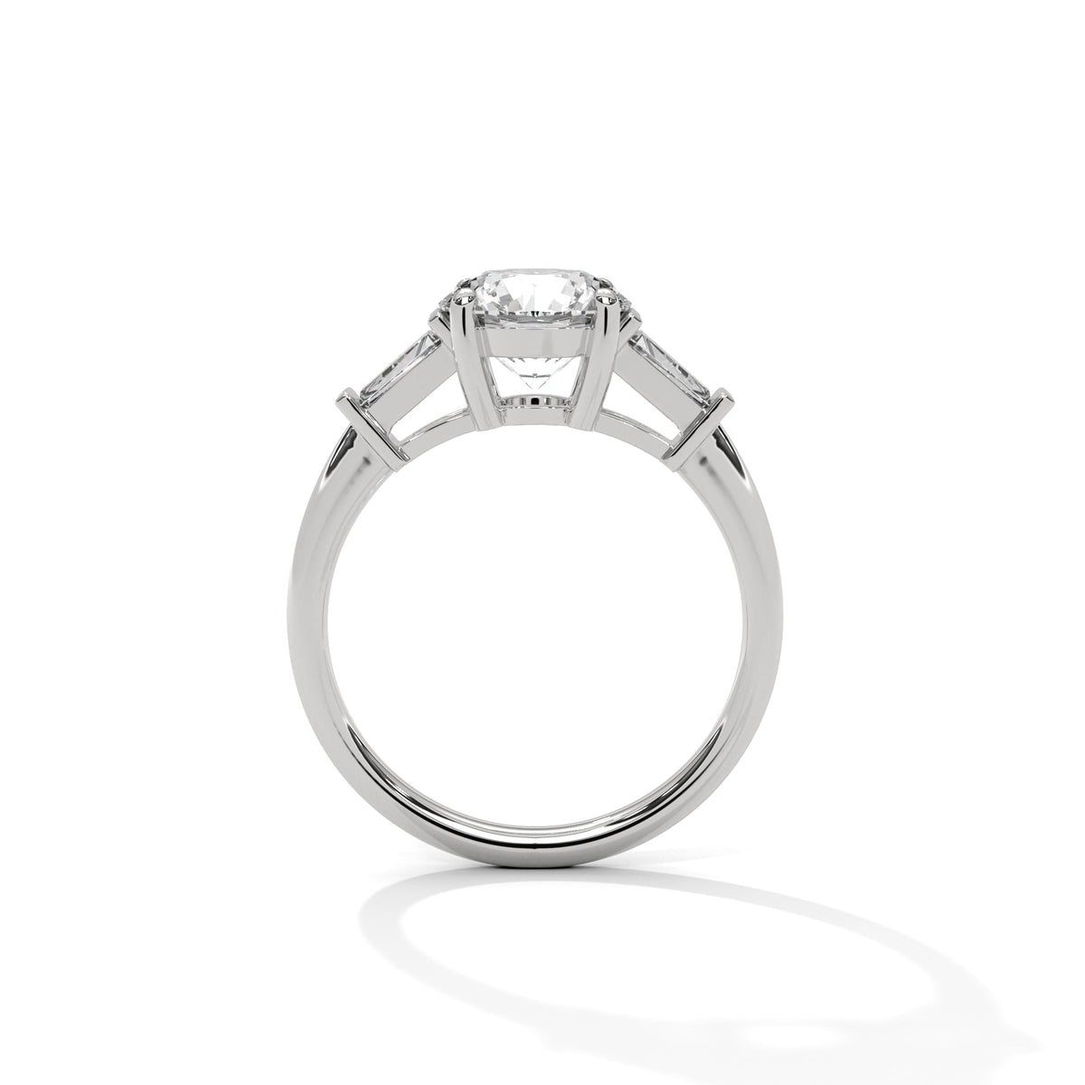 Diamond ring on a white background 