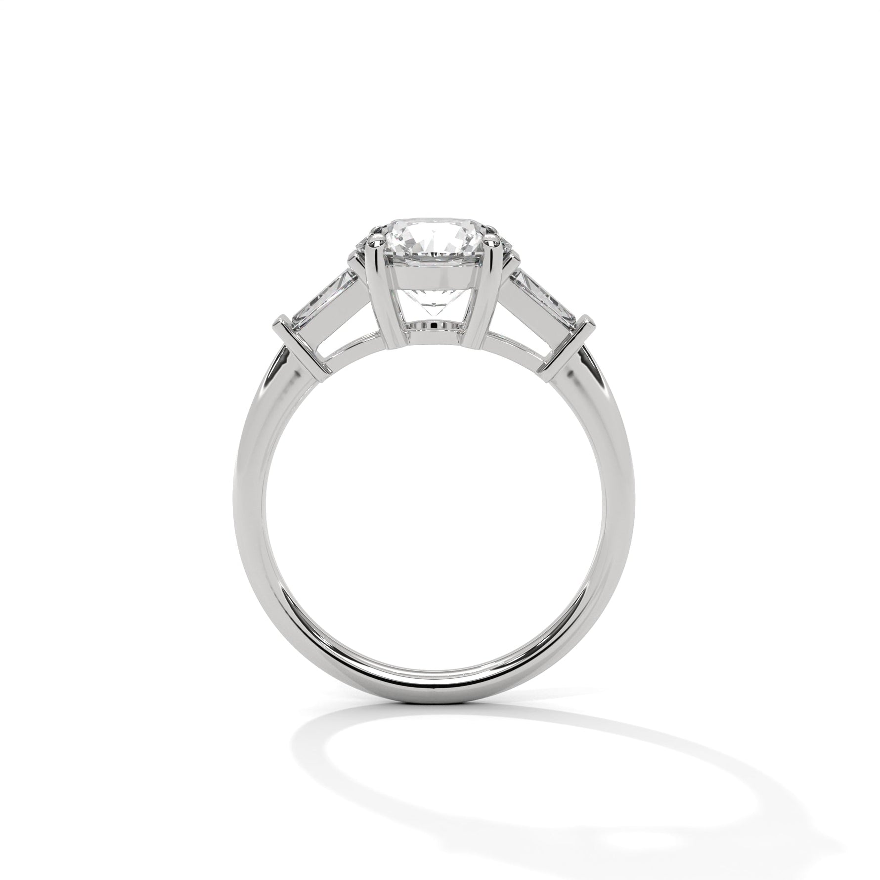Diamond ring on a white background 