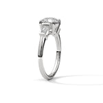 Diamond ring on a white background 