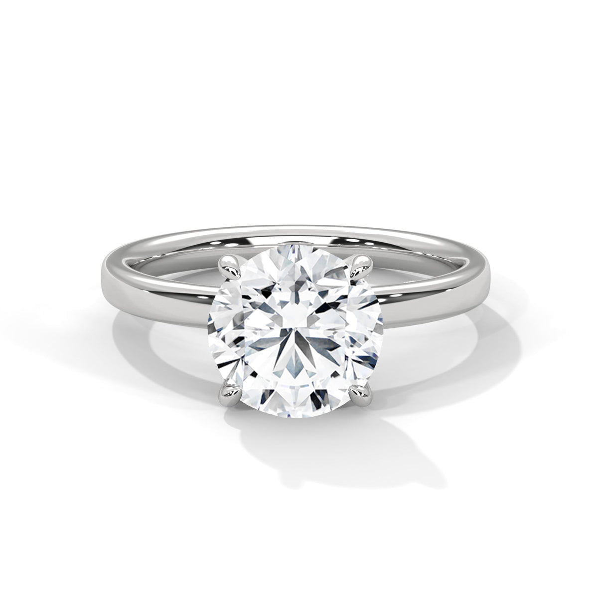 Diamond ring on a white background 