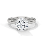 Diamond ring on a white background 