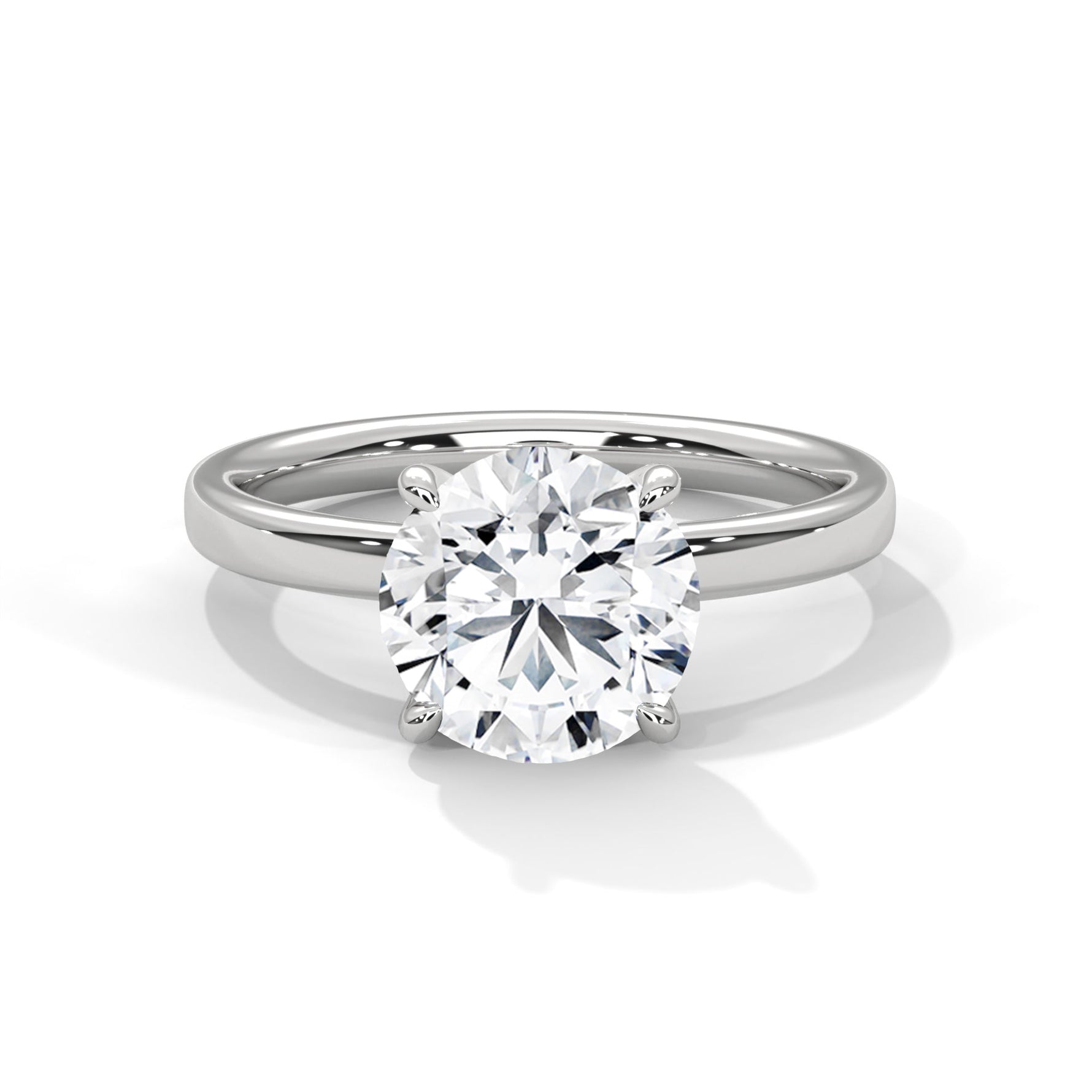 Diamond ring on a white background 