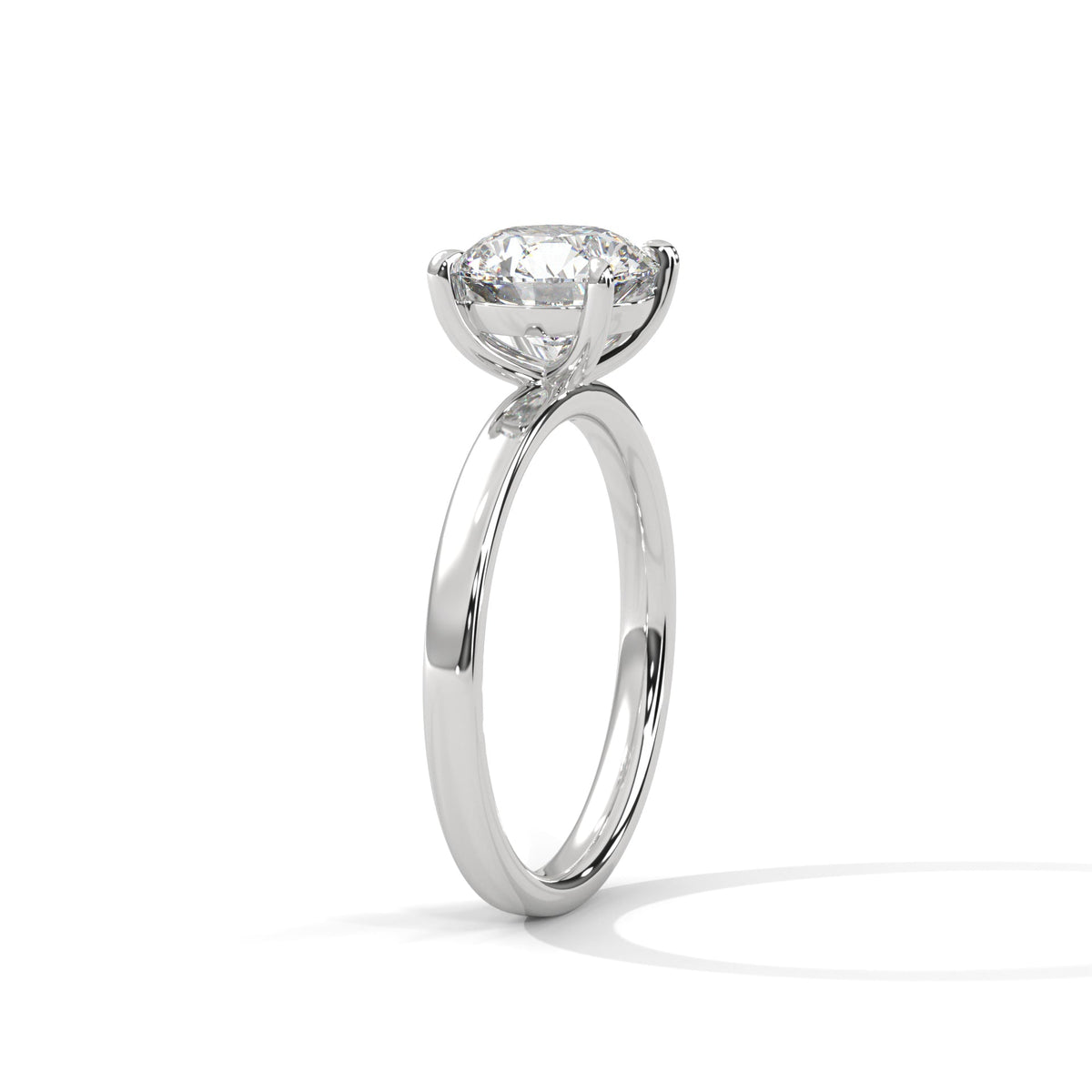 Diamond ring on a white background 