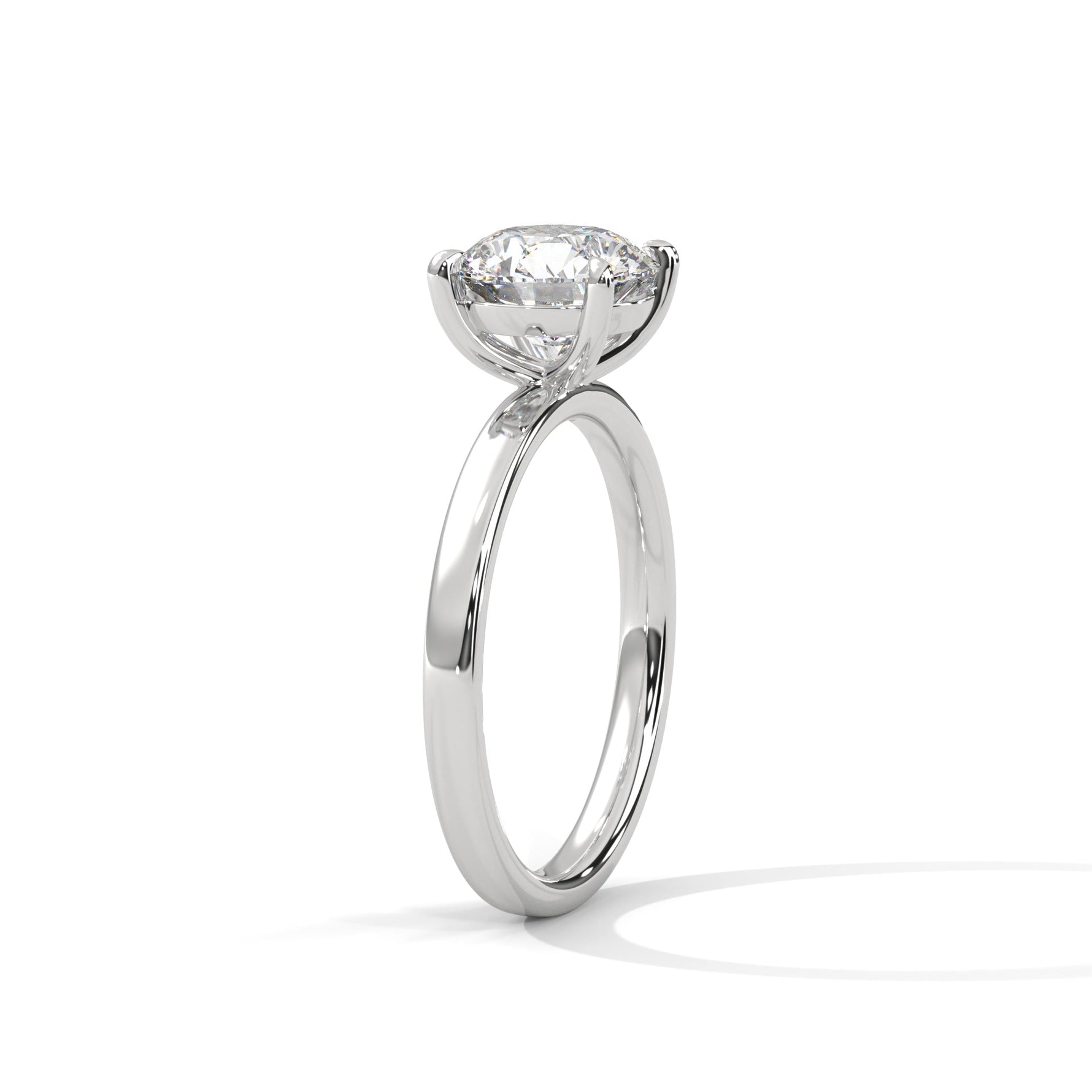 Diamond ring on a white background 
