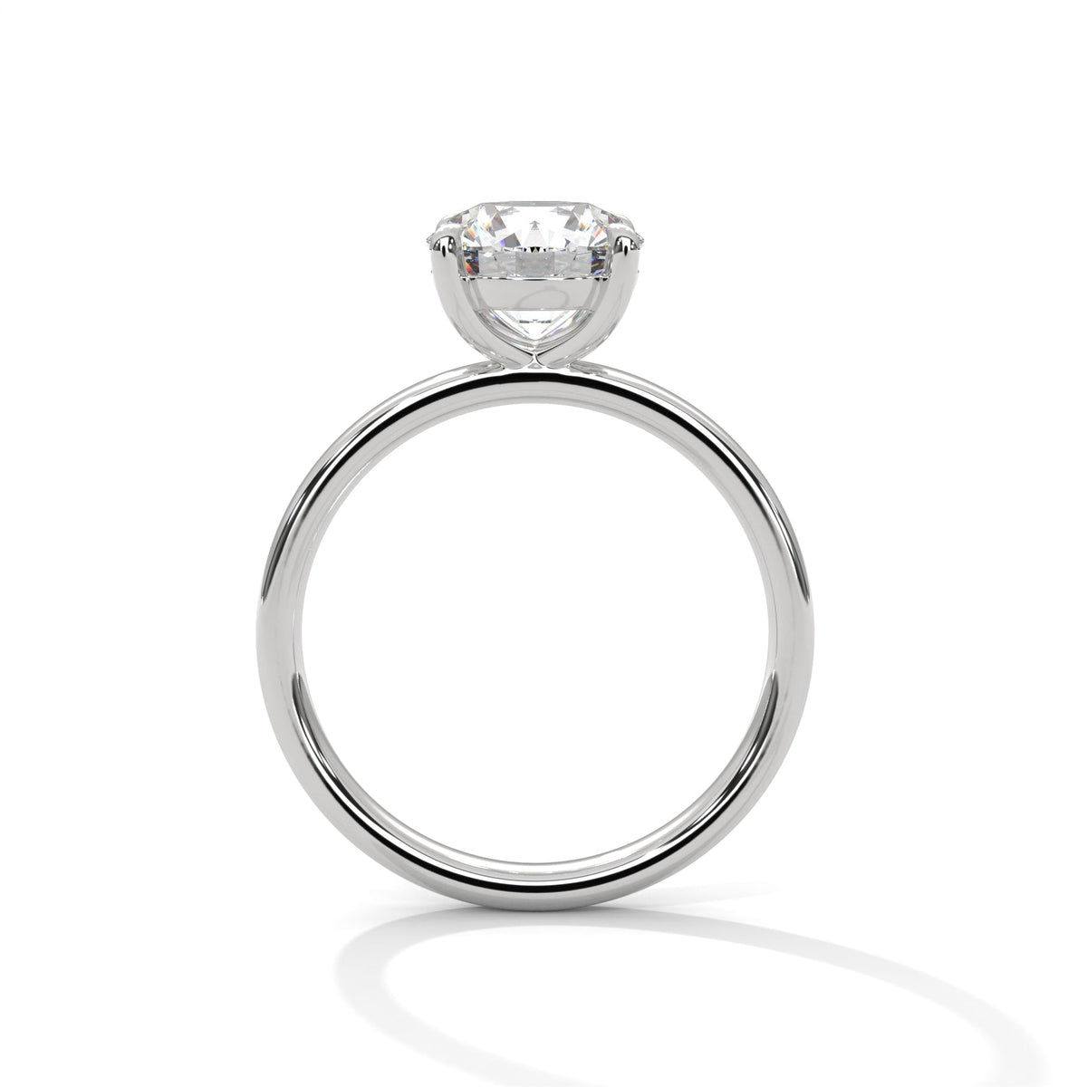 Diamond ring on a white background 