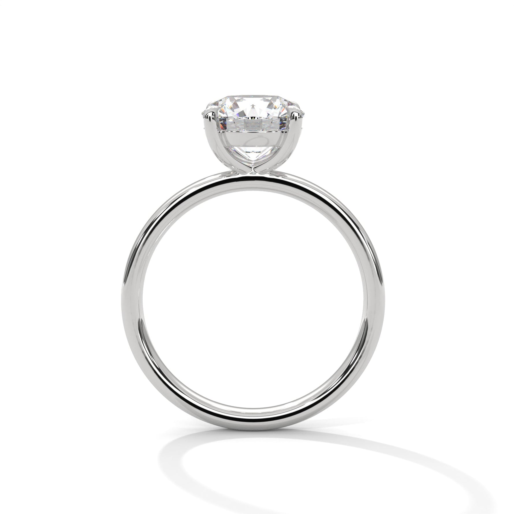 Diamond ring on a white background 