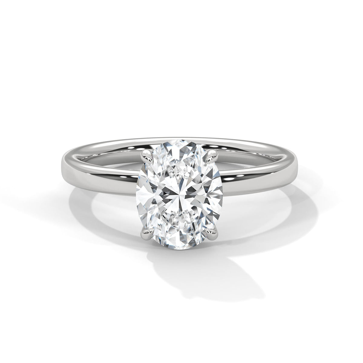 Diamond ring on a white background 