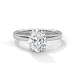 Diamond ring on a white background 