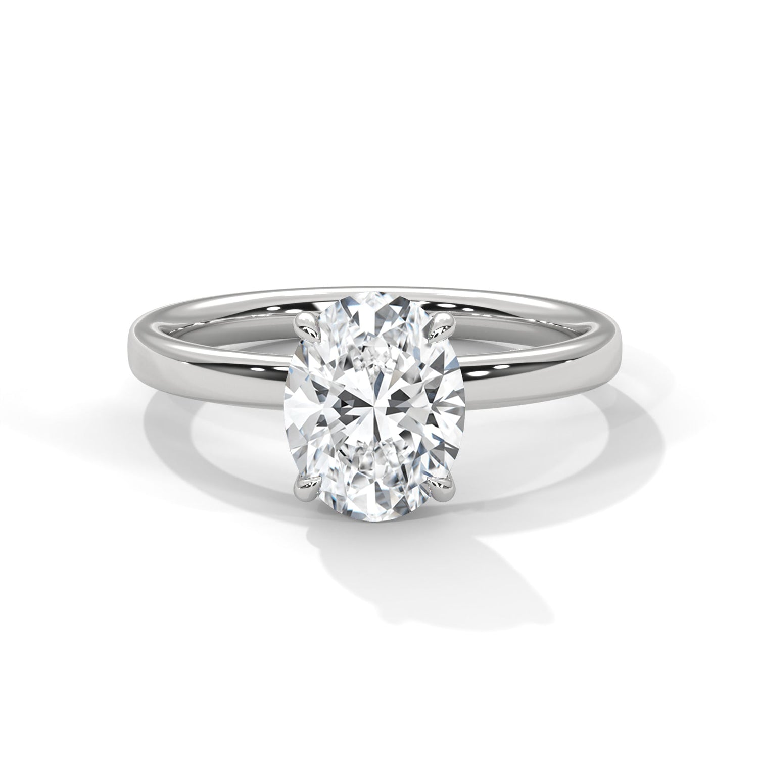 Diamond ring on a white background 