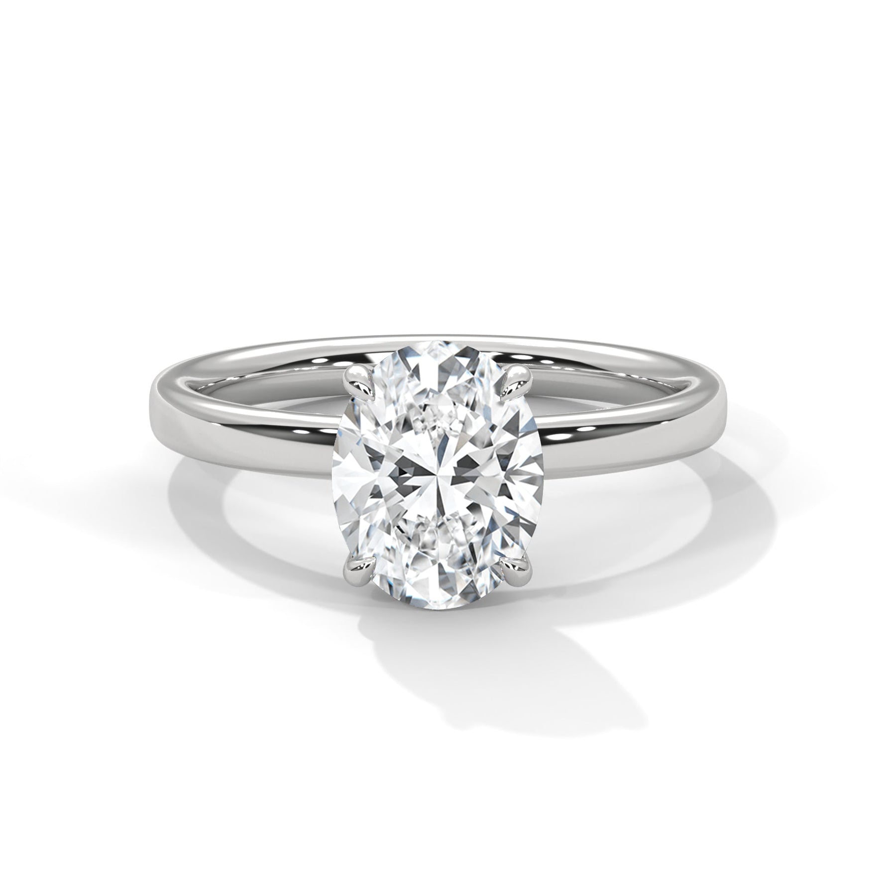 Diamond ring on a white background #white-gold