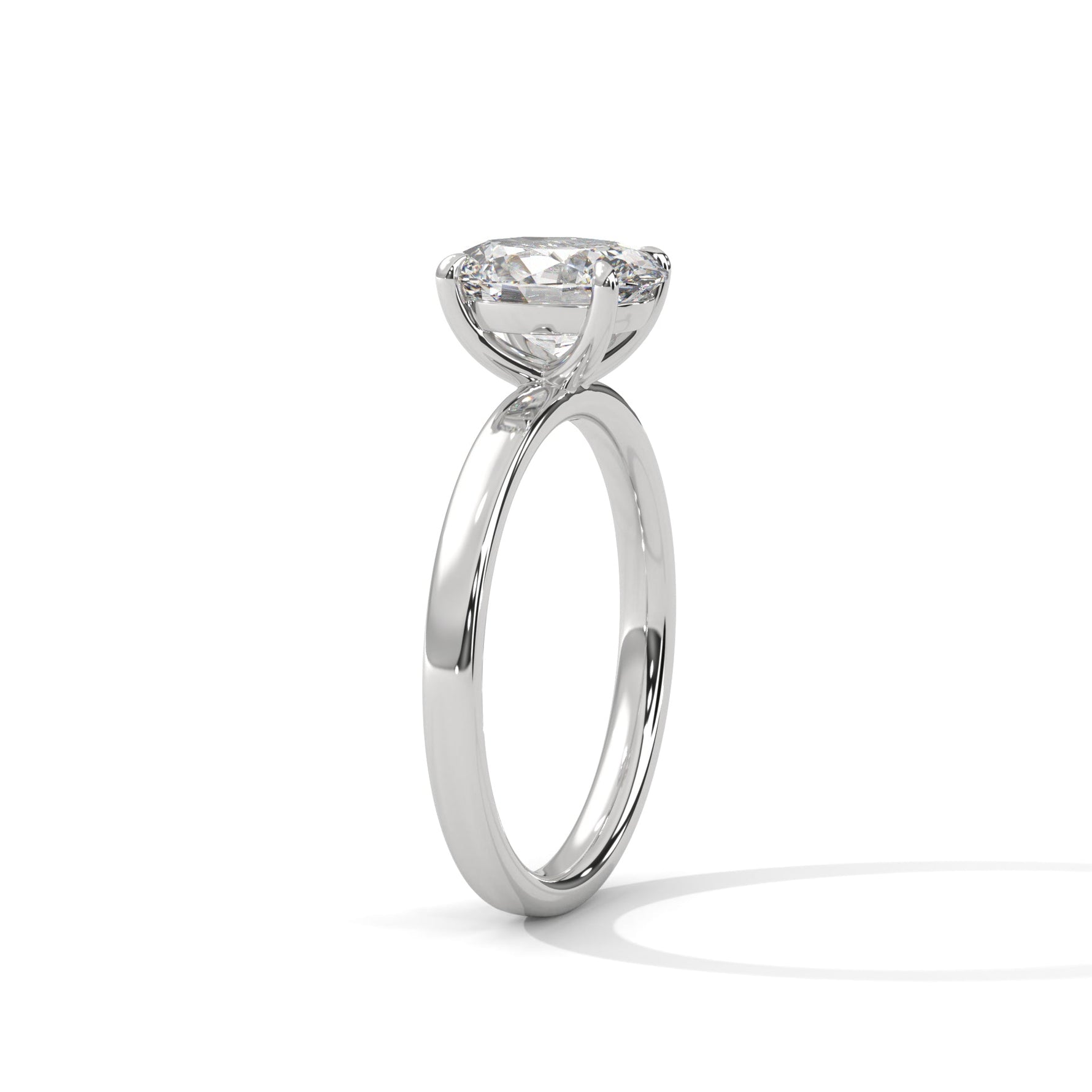 Diamond ring on a white background 