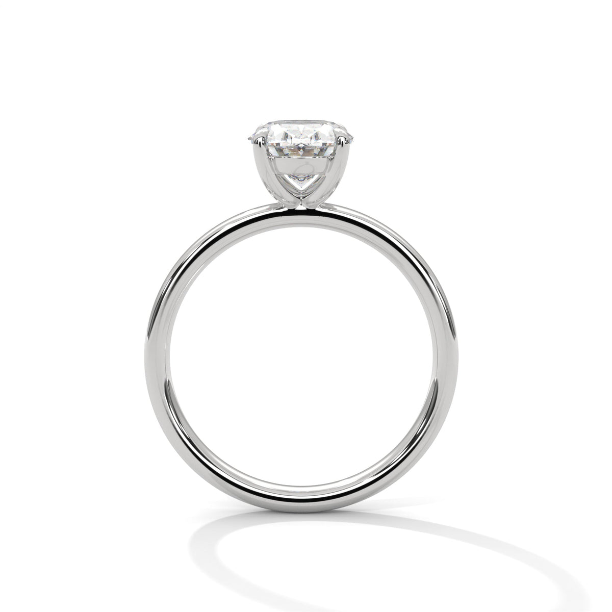 Diamond ring on a white background 