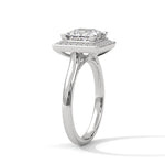 Diamond ring on a white background 