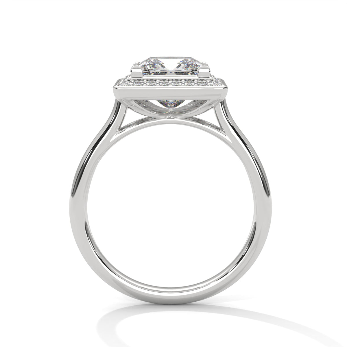 Diamond ring on a white background 