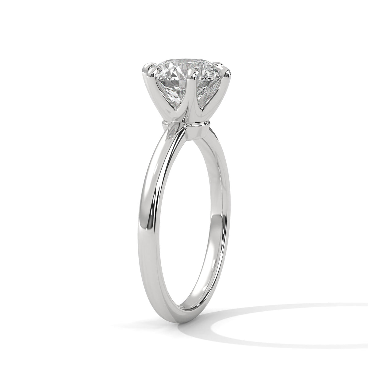 Diamond ring on a white background 
