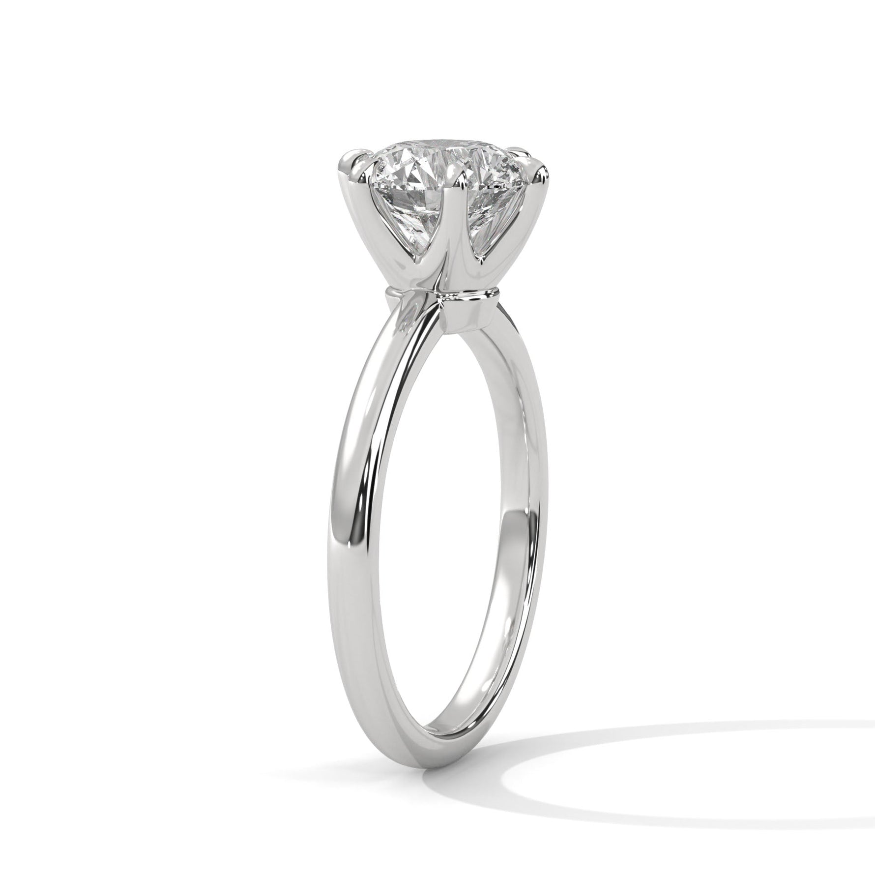 Diamond ring on a white background 
