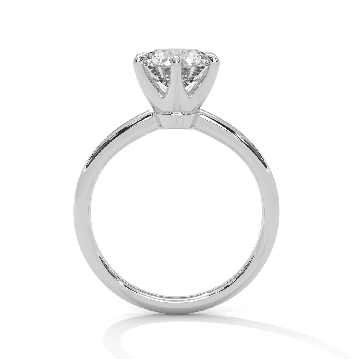 Diamond ring on a white background 