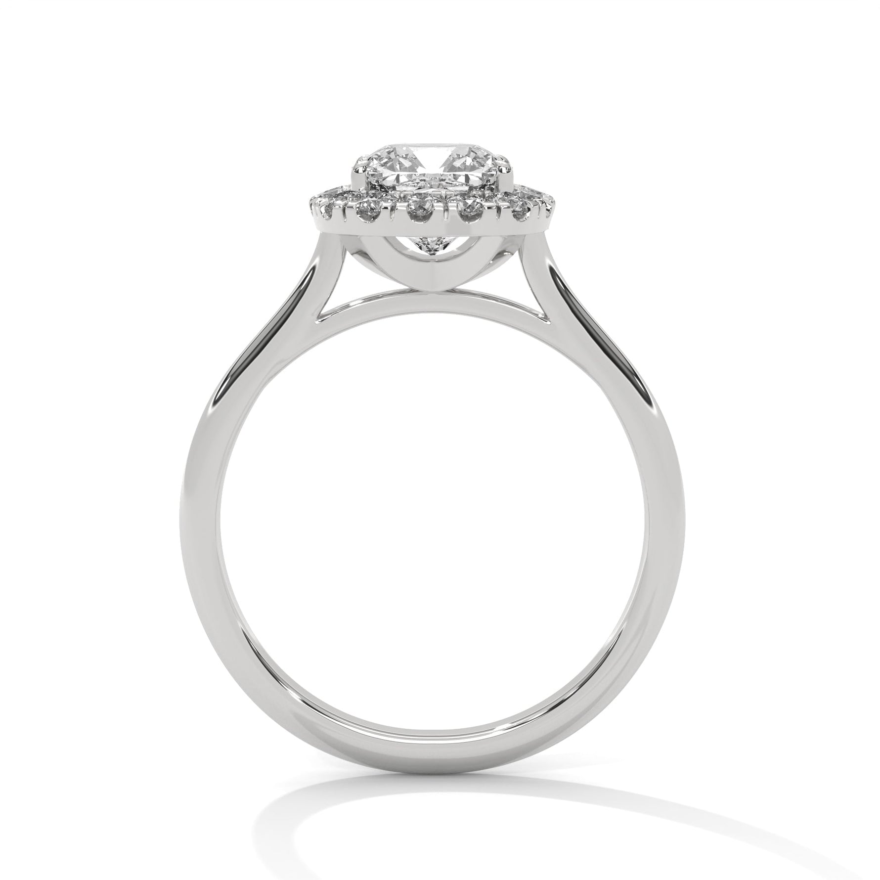 Diamond ring on a white background 
