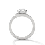 Diamond ring on a white background 