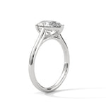 Diamond ring on a white background 