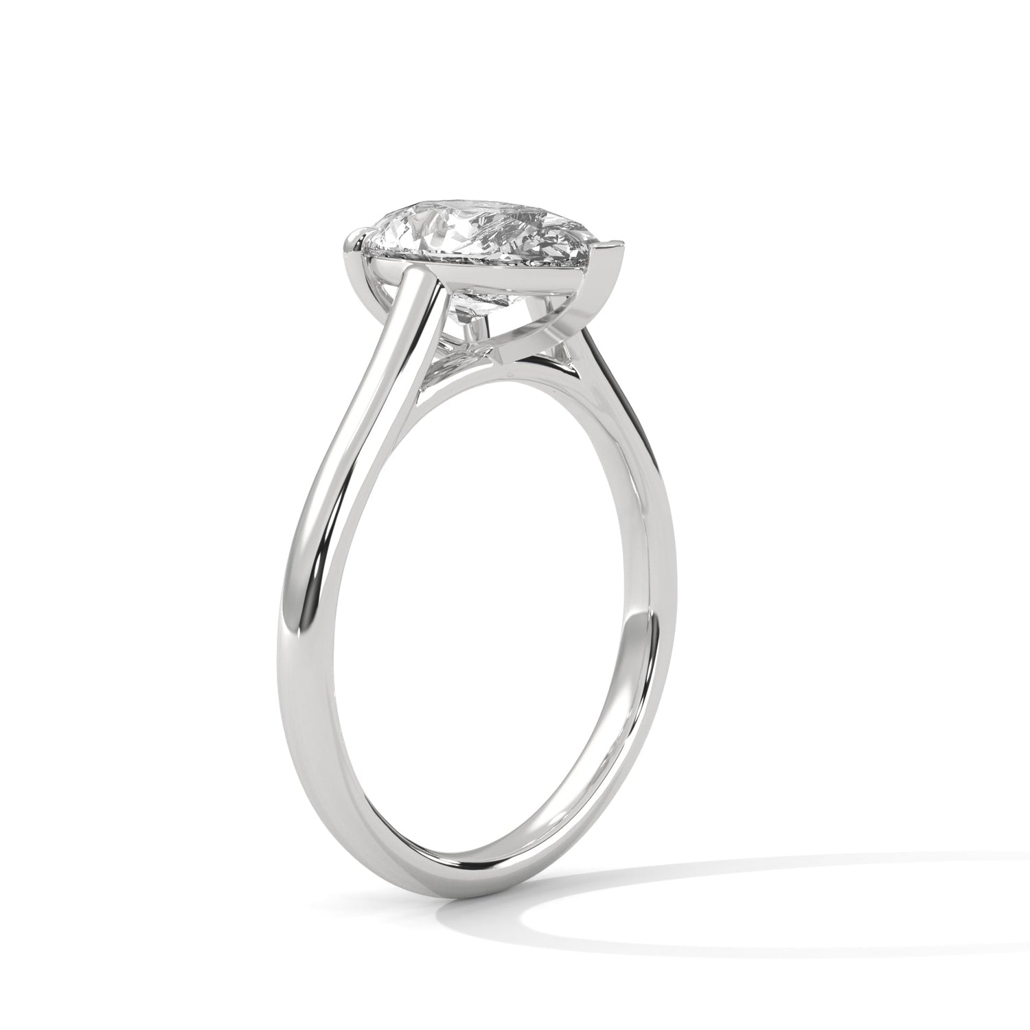 Diamond ring on a white background 
