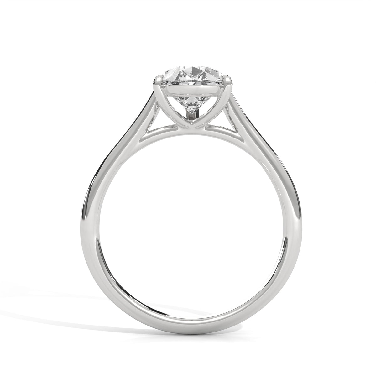Diamond ring on a white background 