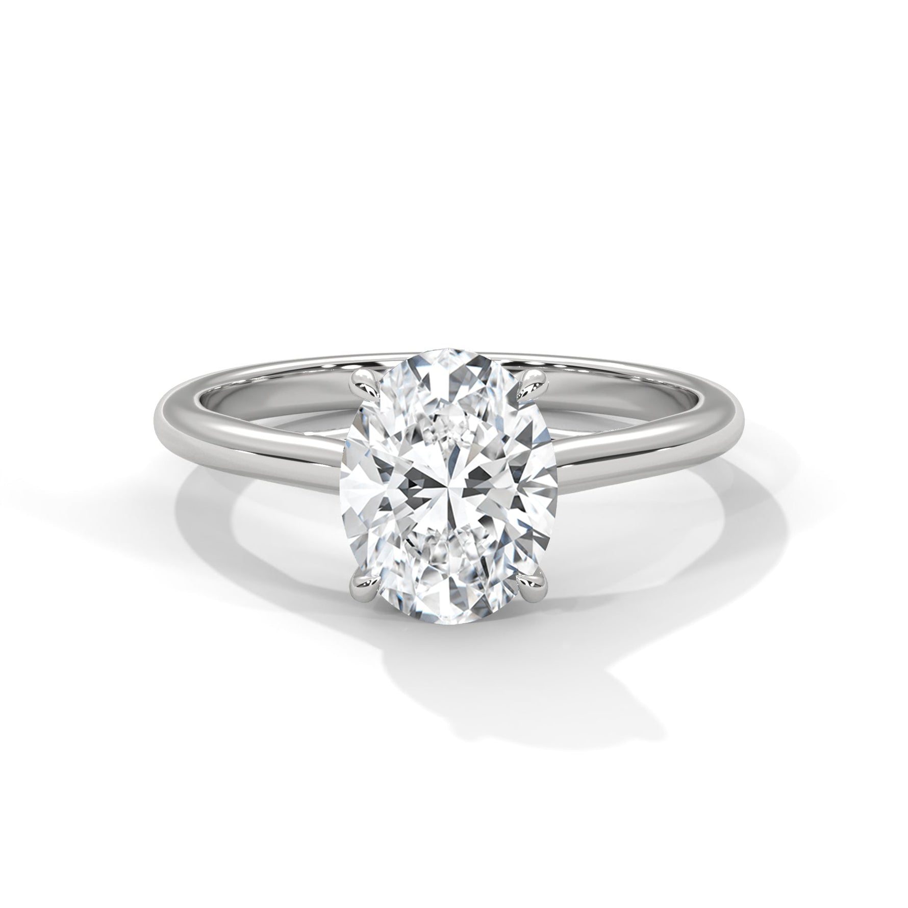 Diamond ring on a white background #white-gold