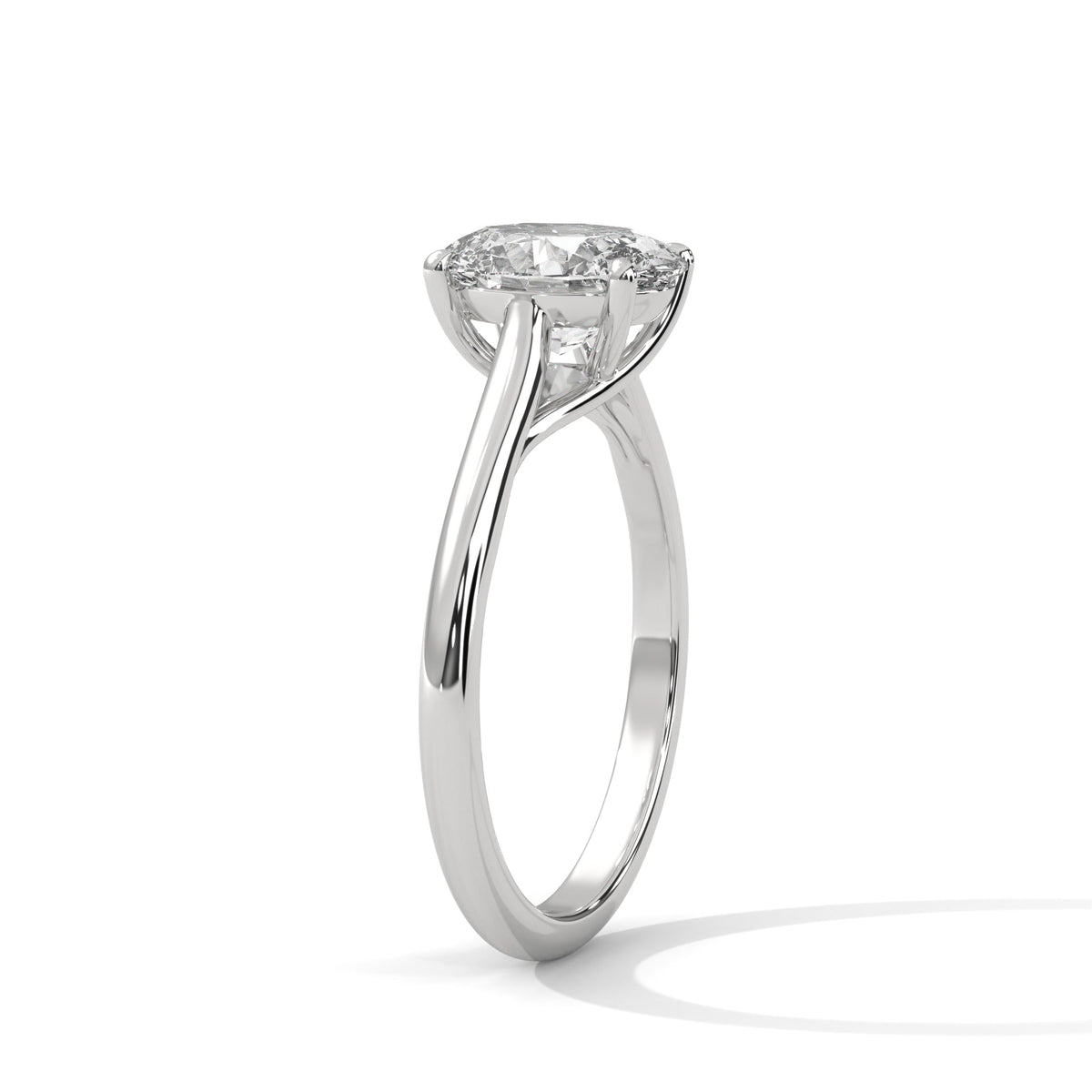 Diamond ring on a white background 