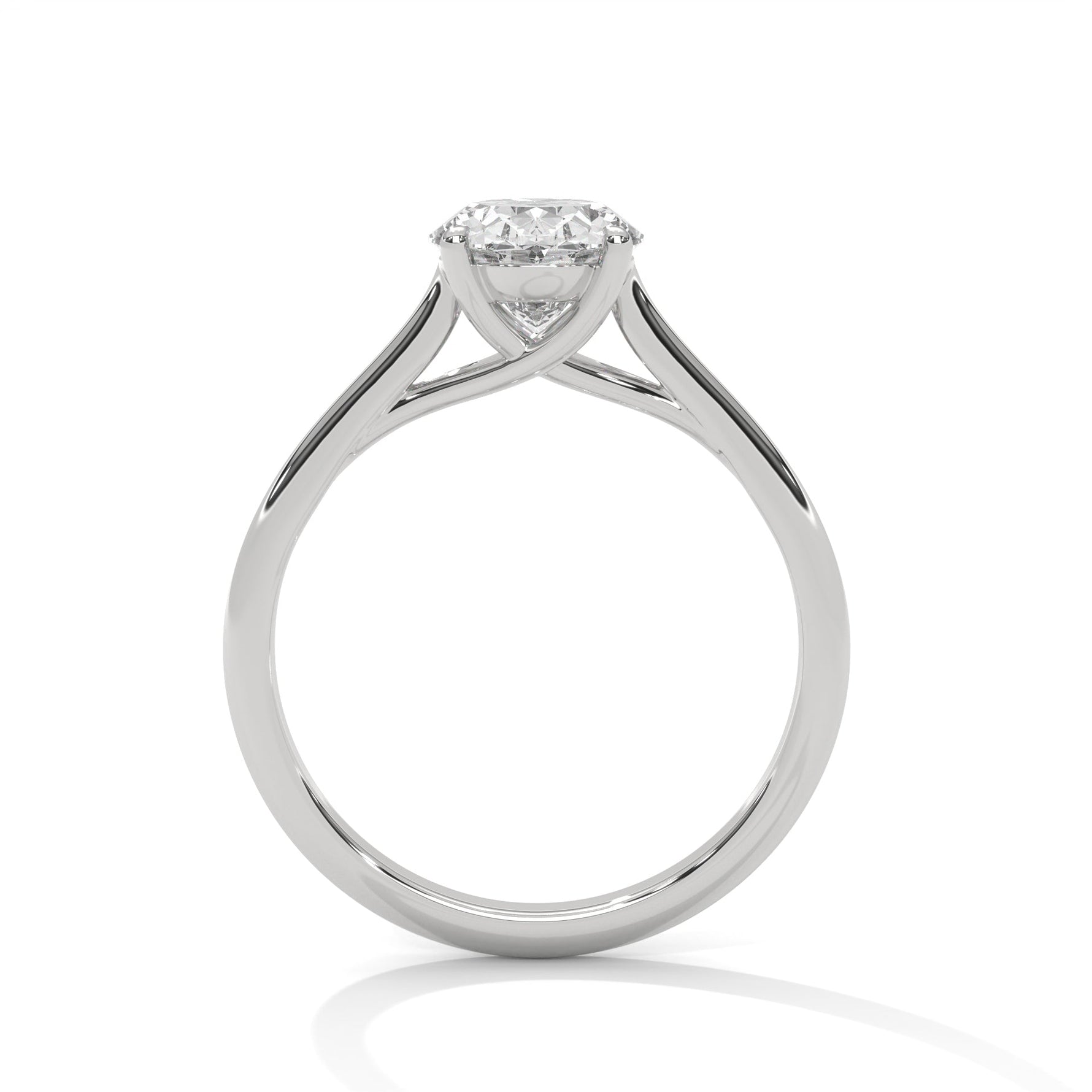 Diamond ring on a white background 