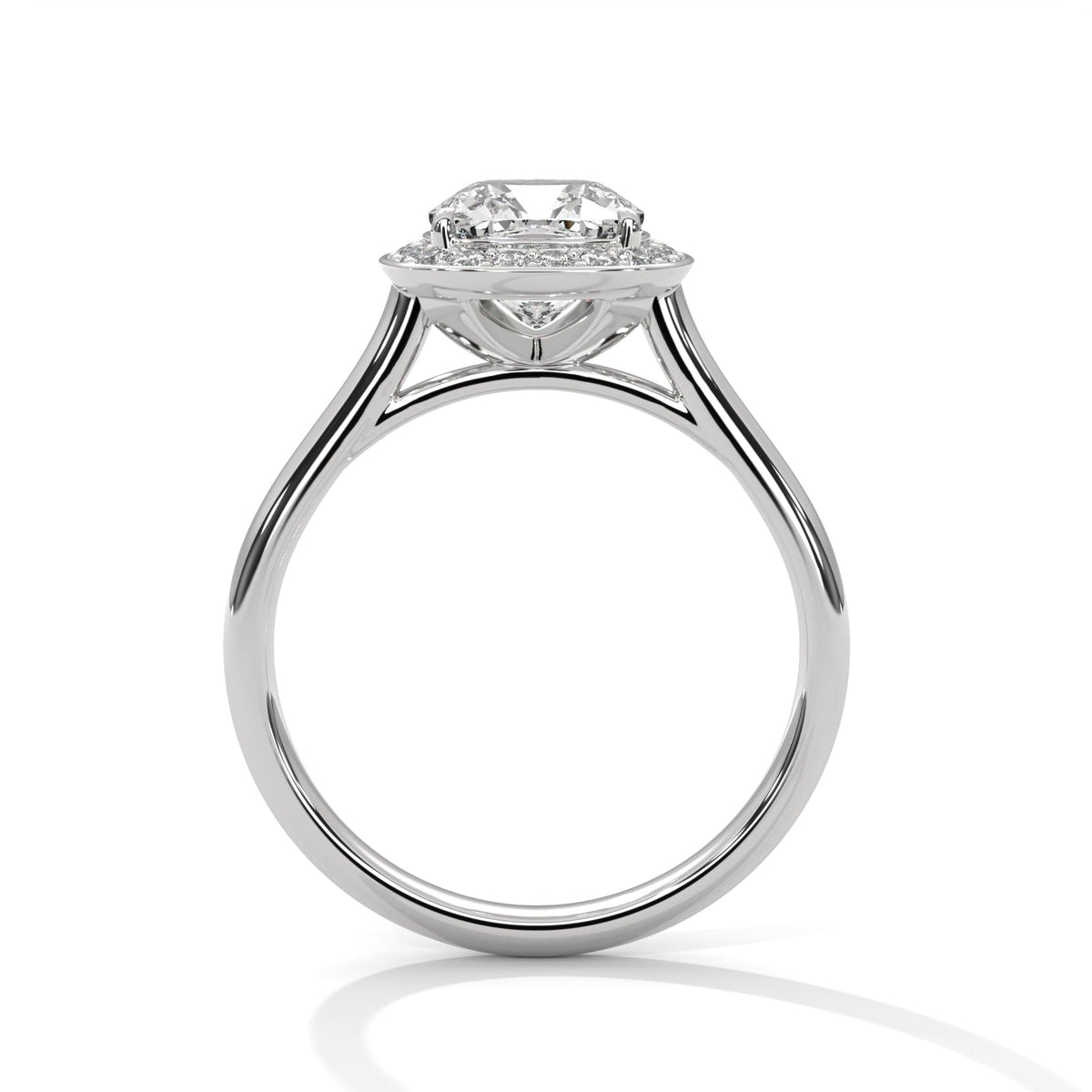 Diamond ring on a white background 