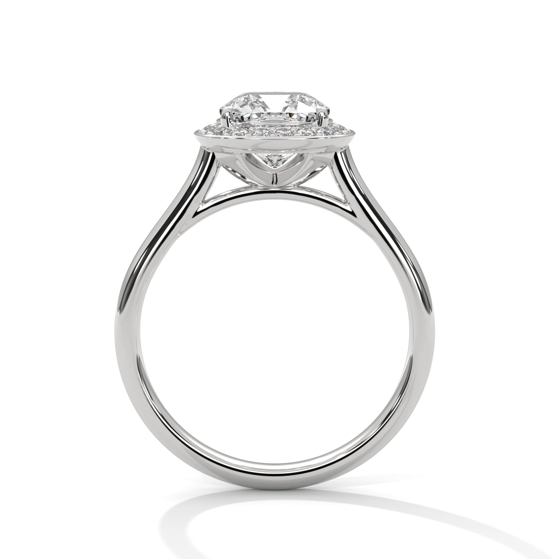 Diamond ring on a white background 