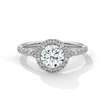 Diamond ring on a white background 