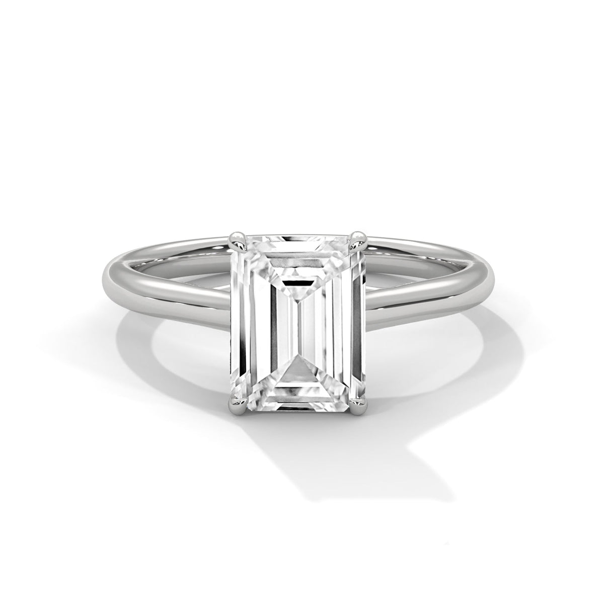 Diamond ring on a white background 