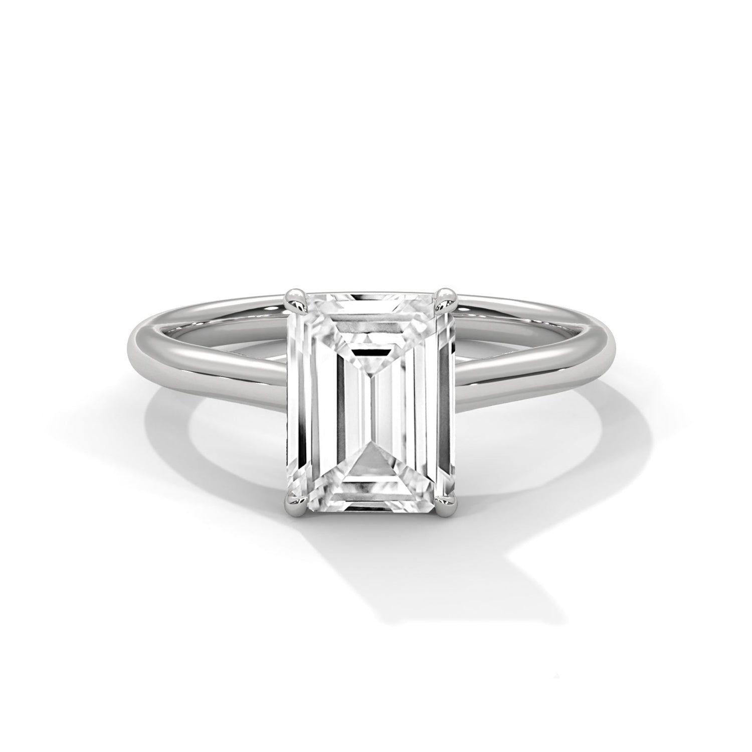 Diamond ring on a white background 