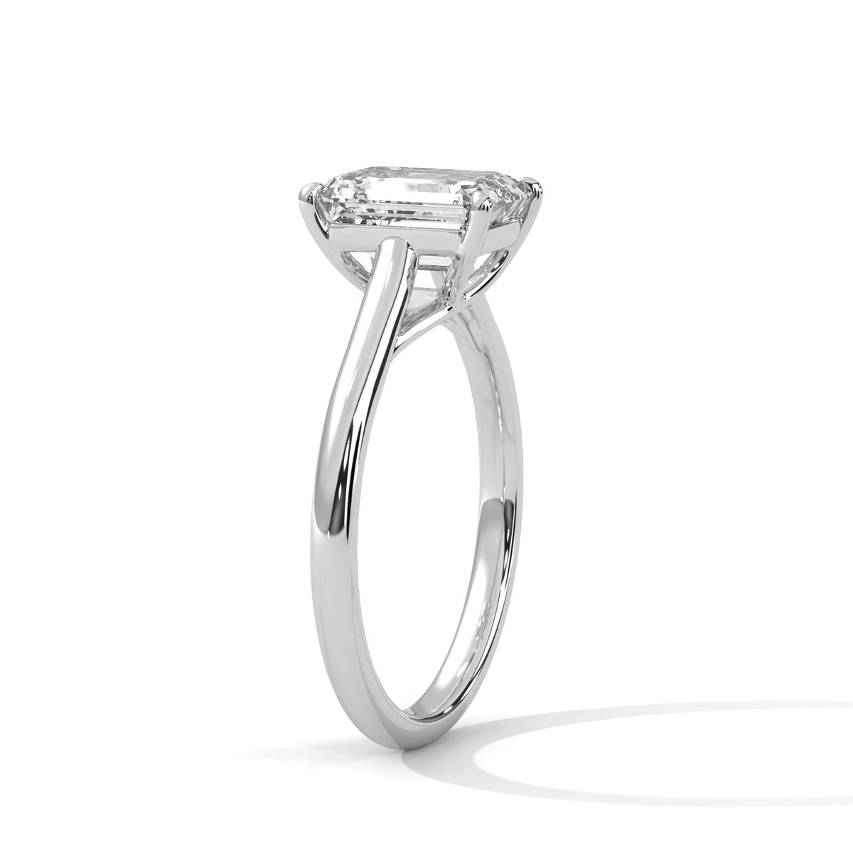 Diamond ring on a white background 