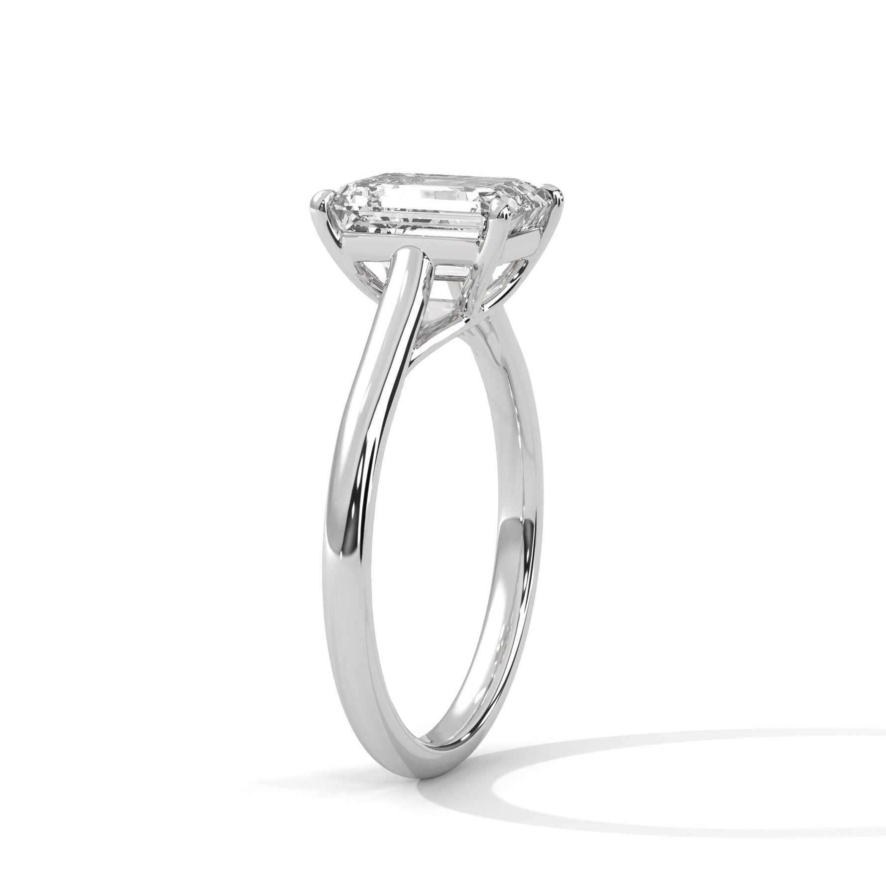 Diamond ring on a white background 