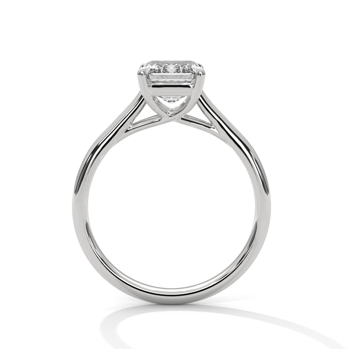 Diamond ring on a white background 