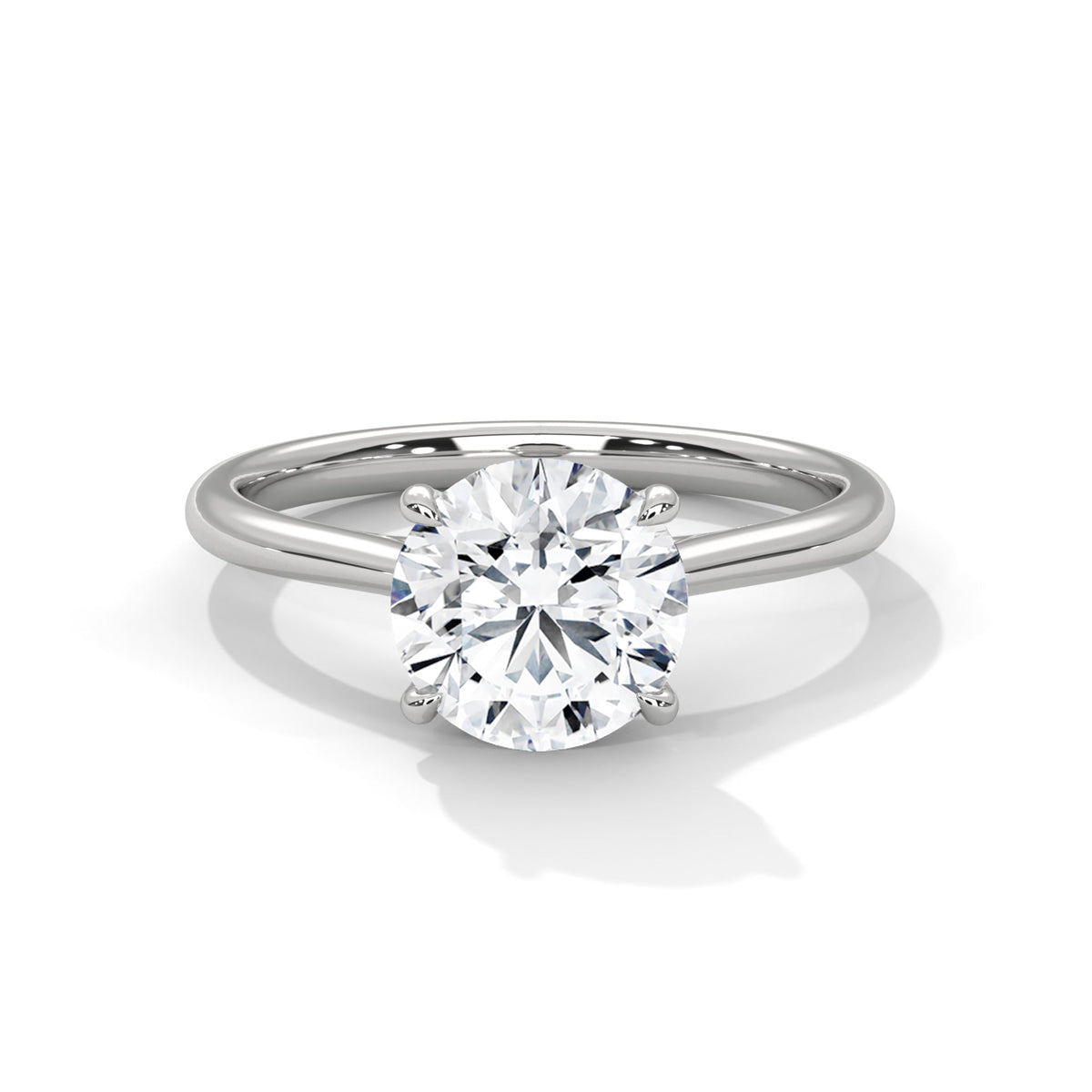 Diamond ring on a white background 