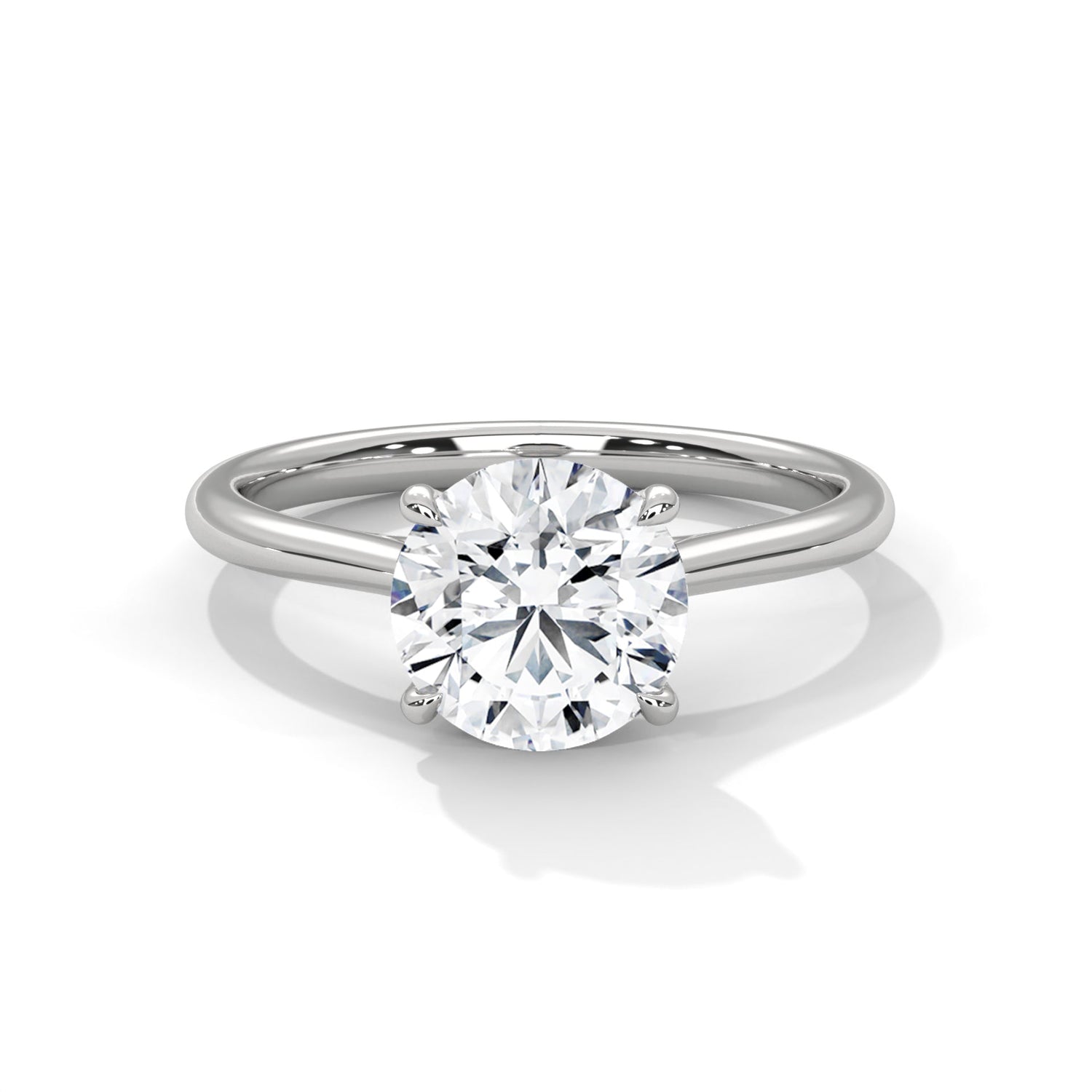 Diamond ring on a white background 