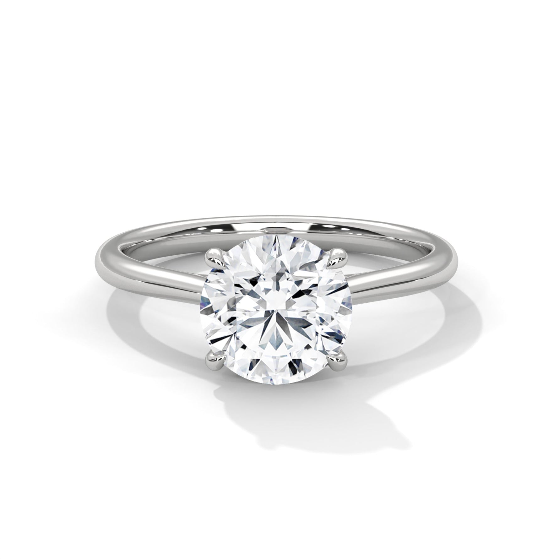 Diamond ring on a white background #white-gold