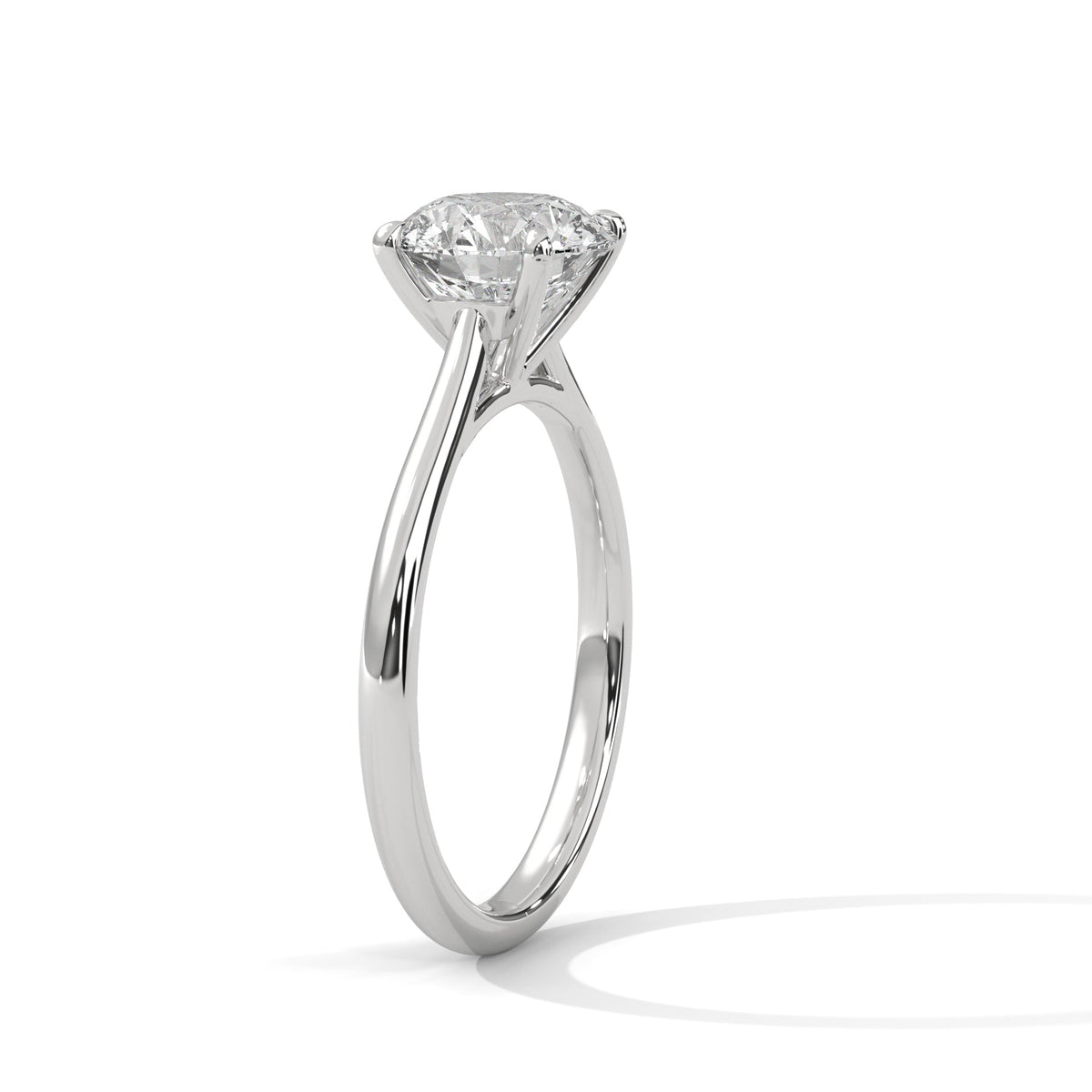 Diamond ring on a white background 