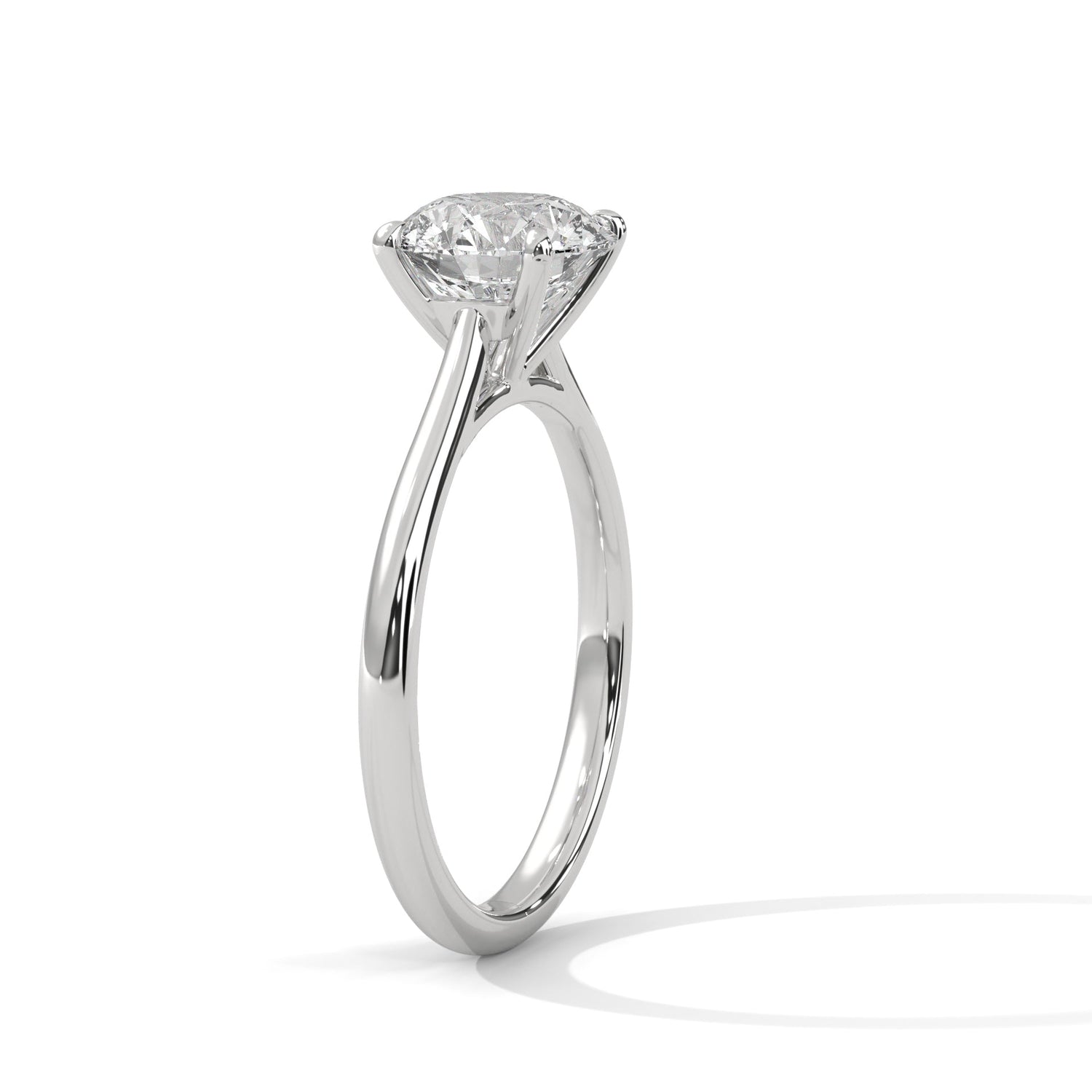 Diamond ring on a white background 