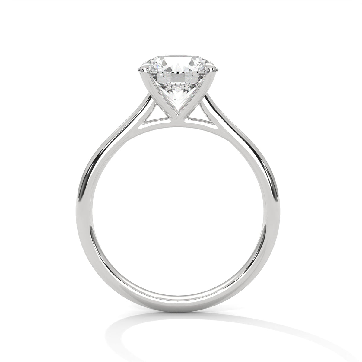 Diamond ring on a white background 