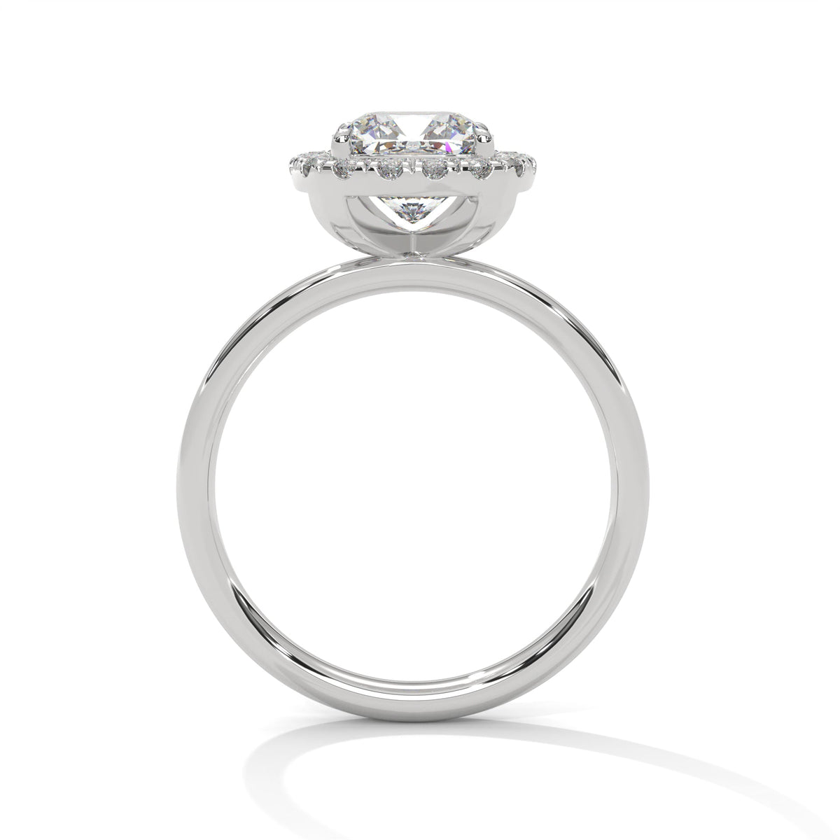 Diamond ring on a white background 