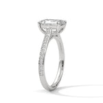 Diamond ring on a white background 