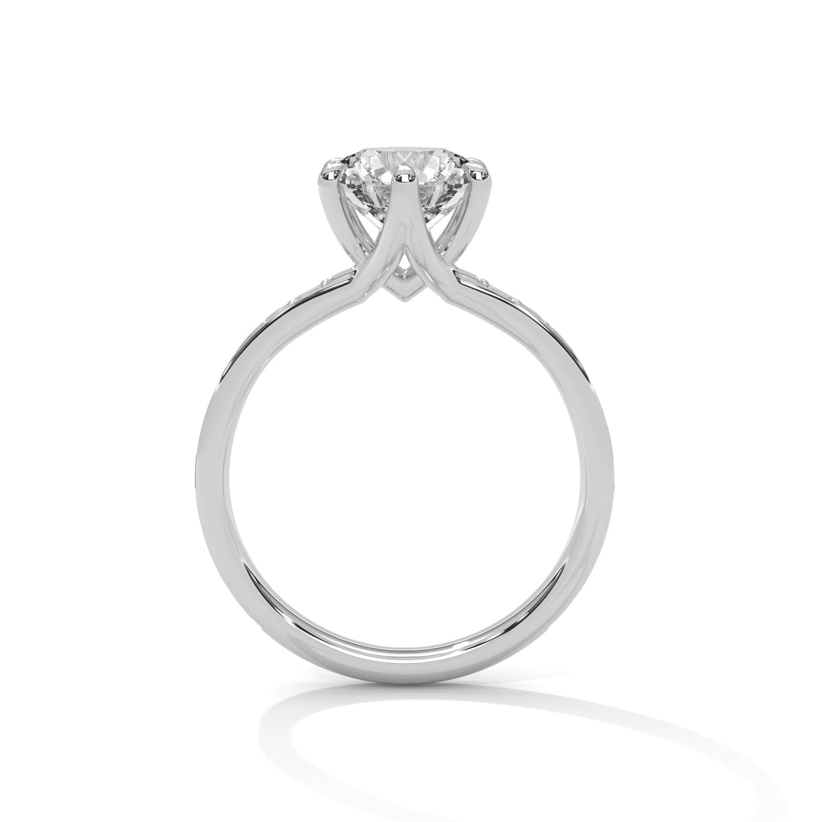 Diamond ring on a white background 