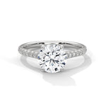Diamond ring on a white background 