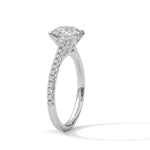 Diamond ring on a white background 