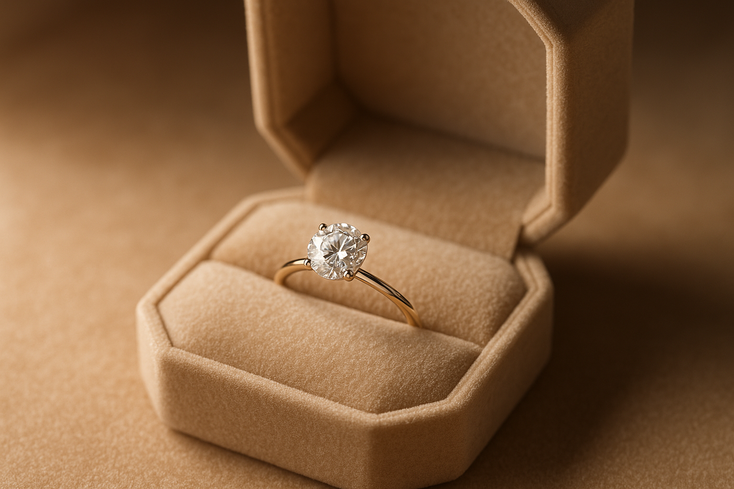 engagement ring in box